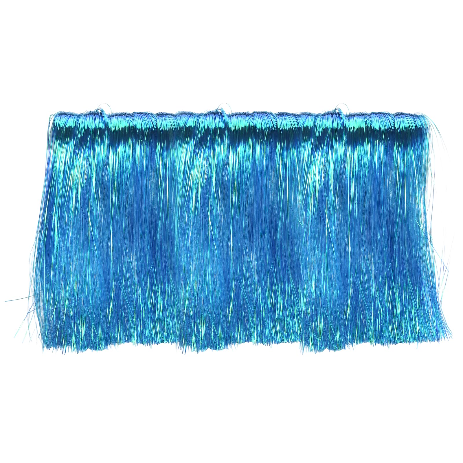YELARXI Fly Tying Materials, Crystal Flash Line Fly Tying Material Holographic Flash Sparkle Dry Streamer Tube String 20 Pcs & 12" & Blue for (Fishing Jig/Streamer Lure Making) โ image 1