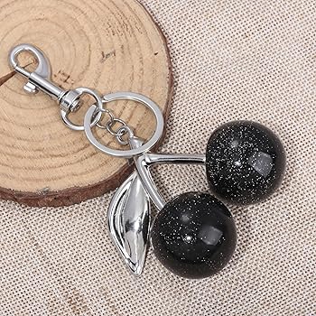 SONGCHANGJEWELRY Cherry Bag Charm Keychain - Gold Plated