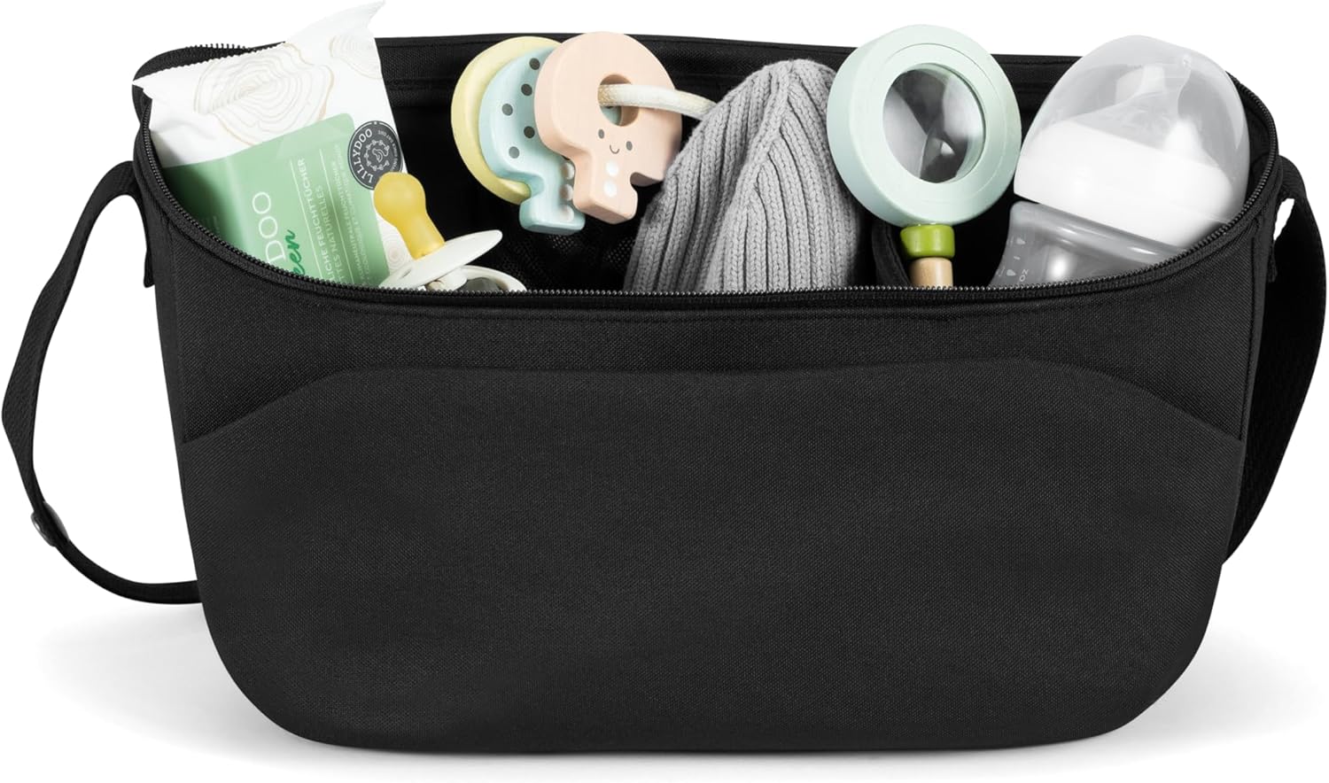 Joolz Organizer - Compact Accessory for Baby Stroller, Pushchair or Buggy - Easy to Attach - Baby Must Have Travel Essential- Extra Storage - Compatible with GEO/AER/HUB/Day Collections (Space Black)