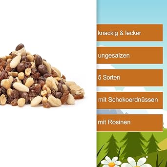 Chocolate nut mixture 1 kg raisins peanuts almonds cashew nuts nut fox
