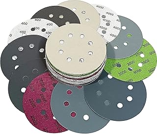 40 PCS 5 Inch 8 Hole #400-#4000 Sanding Discs 400/600/800/1000/1200/1500/2000/2500/3000/4000 Grit Compatible for Random Orbital Sander Sanding Grinder (40 PCS 5 inch 8Hole #400-#4000)