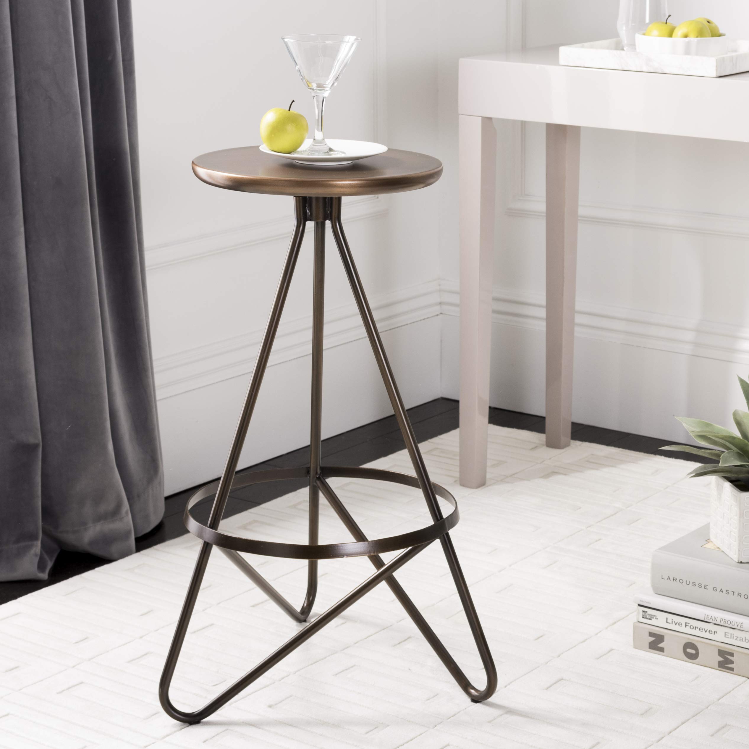Tabouret de bar en métal Safavieh Ronan style industriel de hauteur 76 cm