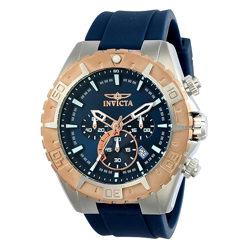Invicta Relógio masculino aviador de quartzo de aço inoxidável Invicta Relógio masculino aviador de quartzo de aço inoxidável
