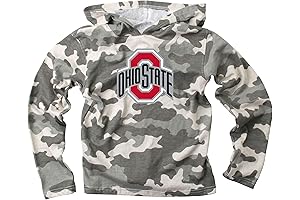Ohio State Jersey Youth - Camo Long Sleeve Hooded T-Shirt