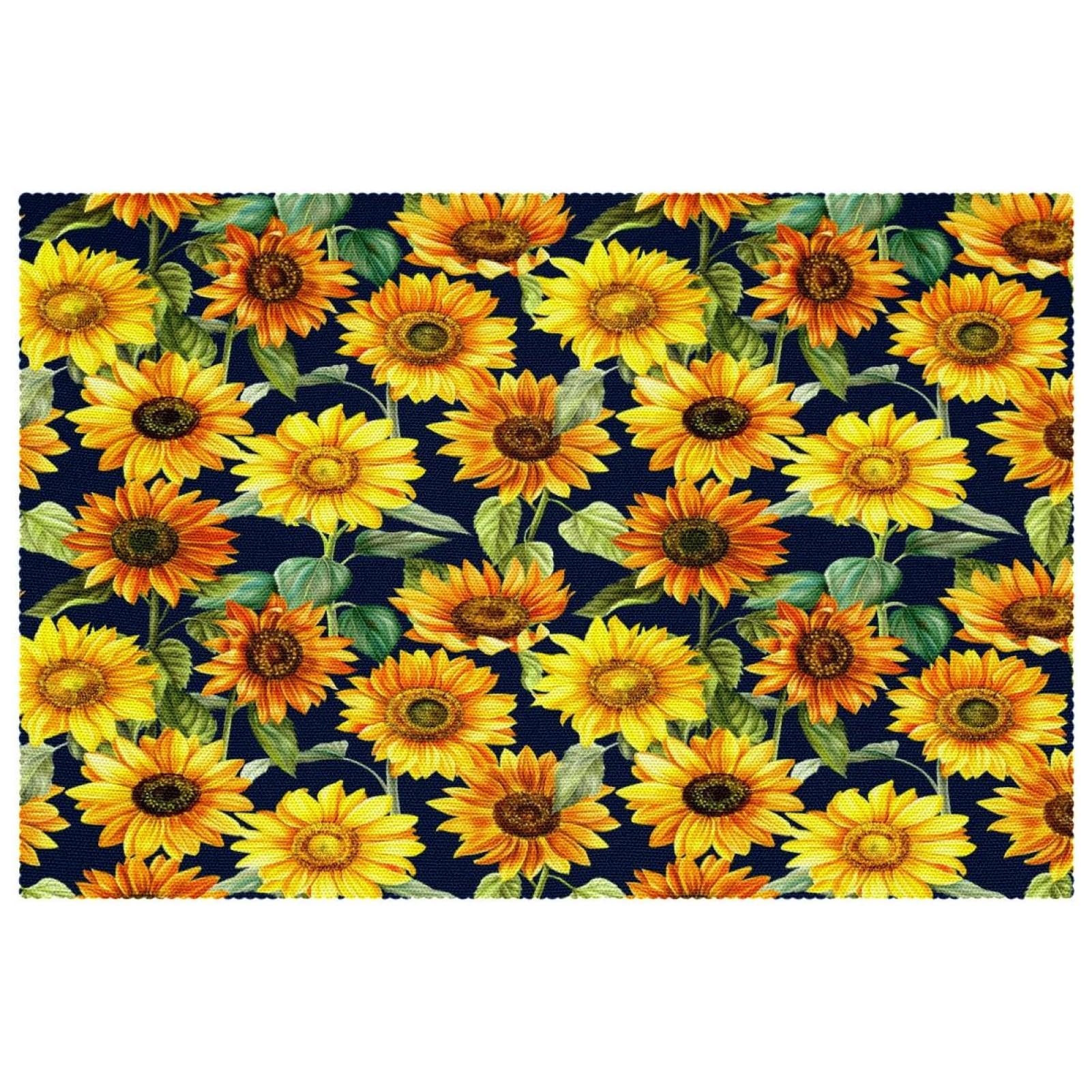 Sets de table en tissu Oxford de qualité supérieure au motif de tournesol