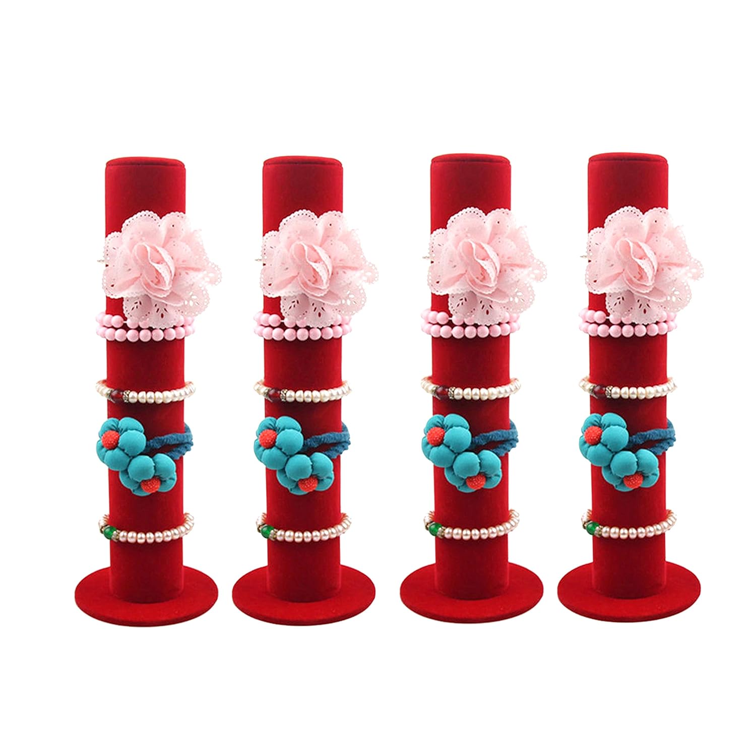 BOCAR Velvet Vertical Tower Jewelry Bracelet Display Stand Bangle TBar