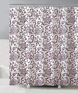 BH Home 13 Piece Printed Geometric Design Canvas Shower Curtain Set! Mad...