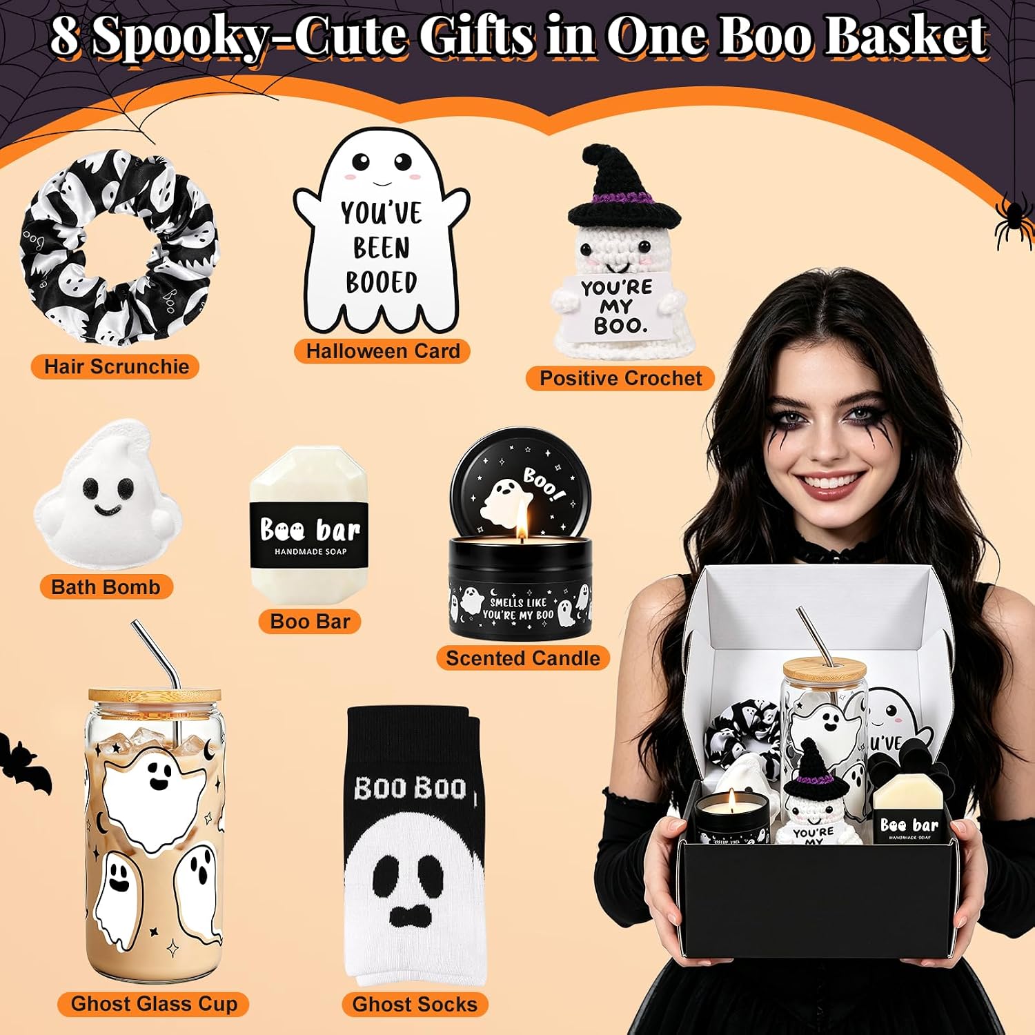 Boo Basket Stuffers for Women, Halloween Gifts for Women