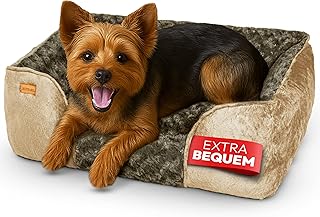 BOUCHABEL Komfortables Hundebett – Hundesofa, Hundekissen, Weich & Gemütlich, Waschbar, rutschfest, Füllung aus PP Cotton & Schredded Foam, Robustes Design, Hundebetten, ideal für kleine Hunde product image