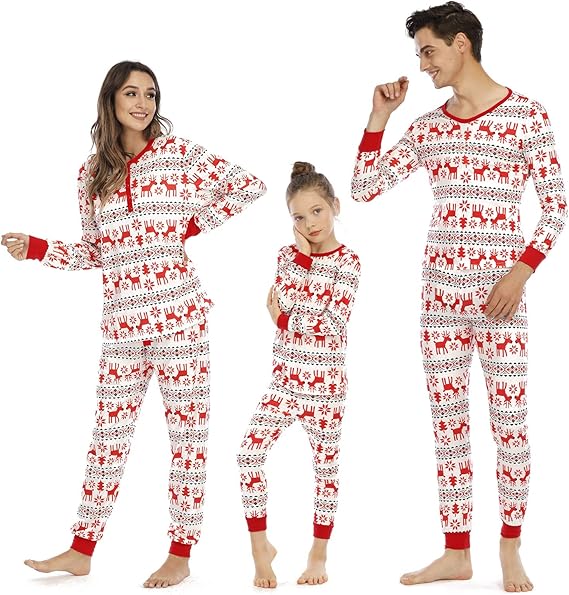 Amazon Puimentiua クリスマスパジャマ 上下セット クリスマス 家族パジャマ カップル ルームウェア 親子服 秋冬 厚手柔らか 大人 女性 子供 部屋着 通気 パジャマ 通販