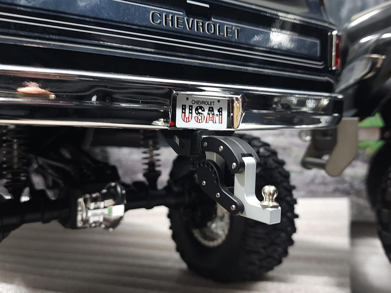 H-TECH RC CNC Aluminum Metal Drop Hitch for Traxxas TRX-4 & AXIAL SCX10 & CEN Racing F450 & F250 1/10 Accessories