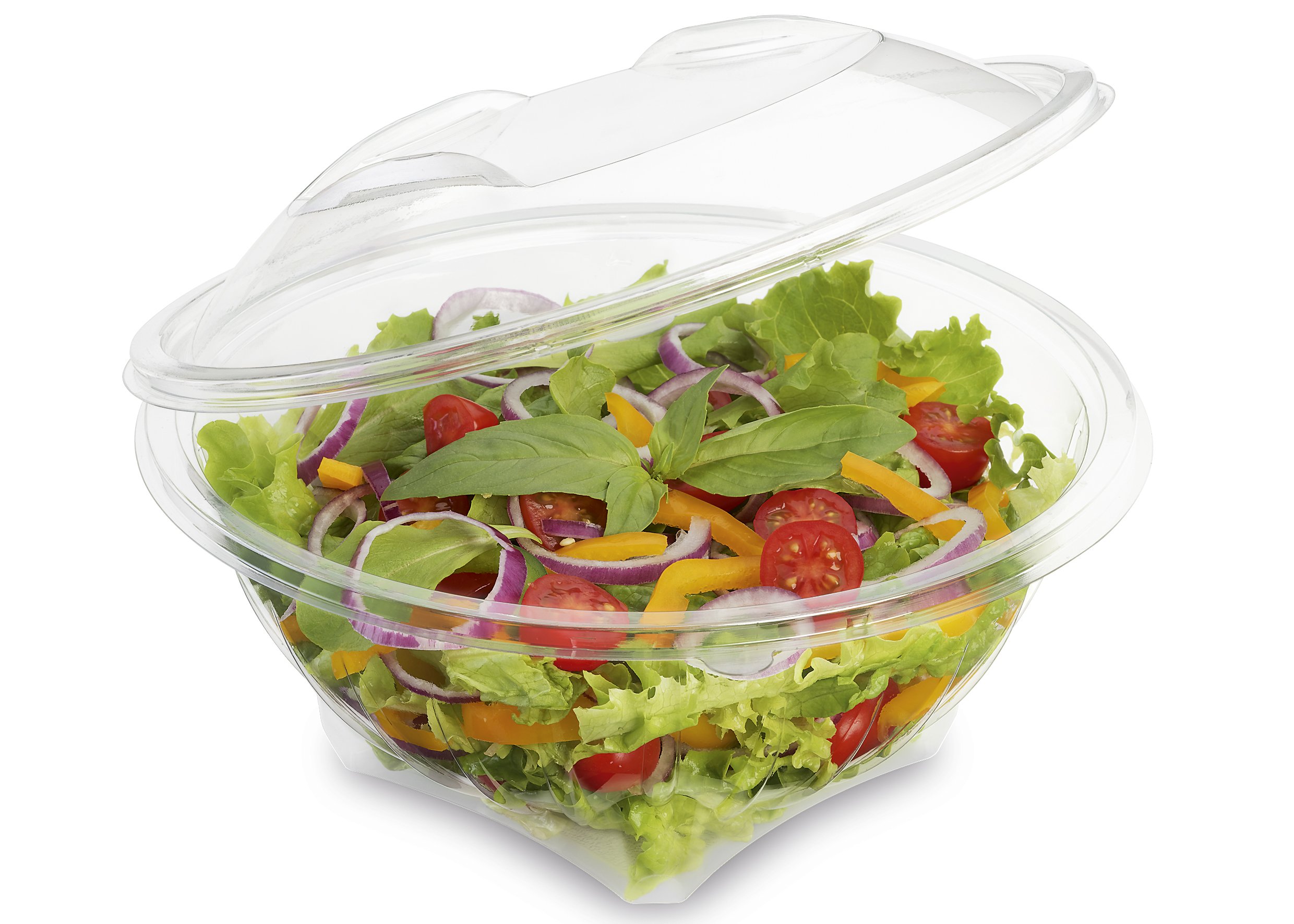 GUILLIN - SEKIPACK SLR1000C Sachet DE 50 Ciotola Insalata 1000cc A Coperchio Cerniera Secabile, Polietilene, Trasparente, 18,5 x 18,5 x 10,5 cm
