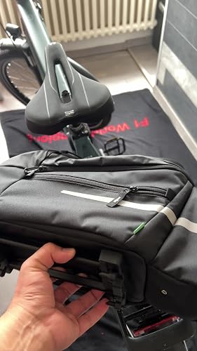VAUDE Silkroad Plus Gepäckträgertasche – 9+7 Liter, Snap-it Adapter, Inkl. Regenhülle, Schwarz