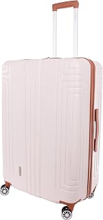 ABS Hard Shell Suitcase - Travel Luggage with 8 Spinner Wheels | Telescopic Drag Handle | First Class Montagu LFL002 (Large, Cream)