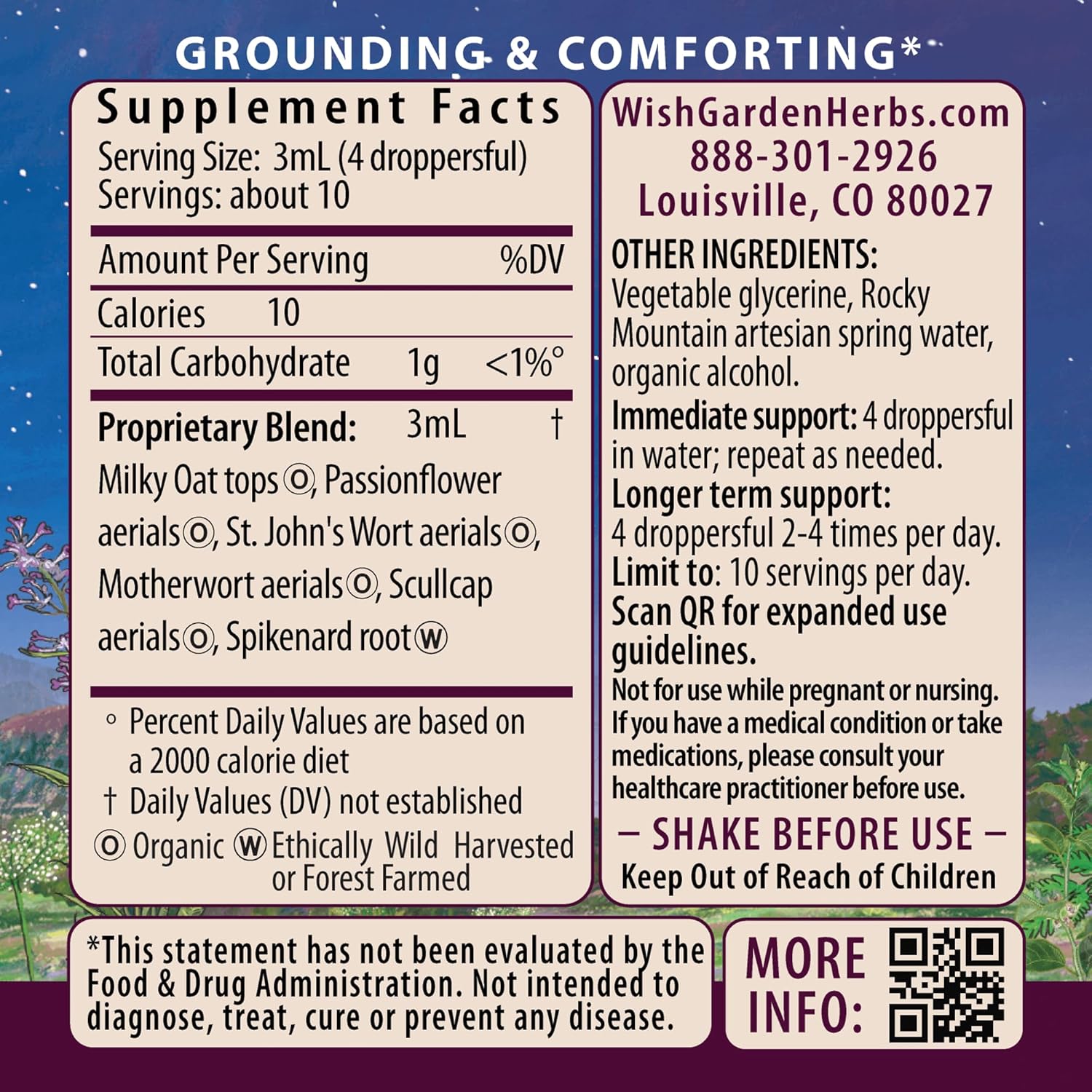 WishGarden Herbs Emotional Ally - Mood Support Tincture with St. John's Wort, Passionflower & Scullcap - Stress Relief Supplement - Organic Liquid Herbal Extract, 1oz