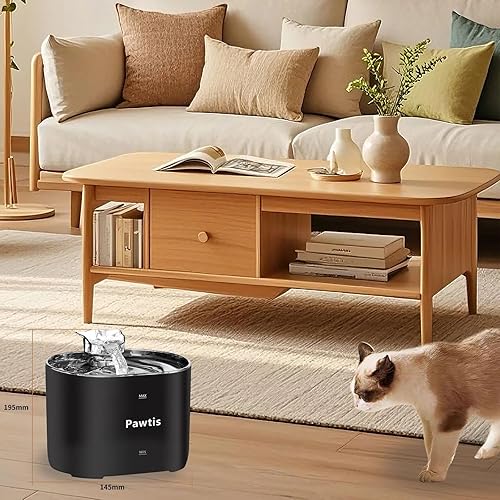 Miniatura 6 de Fuente de agua para gatos 74oz2.2L - Pequeña y silenciosa sin BPA - Fuente de agua para gatos con filtros de 4 etapas