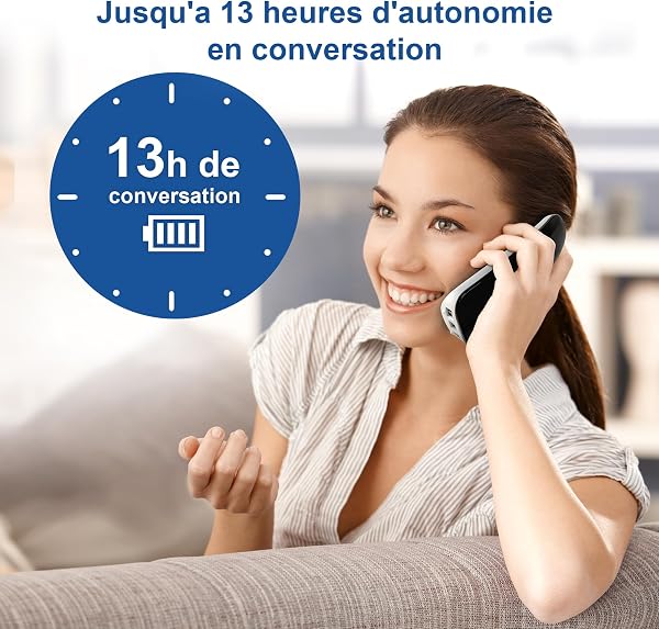 VTech Téléphone sans Fil DECT à 3 combinés, répondeur, Blocage d'appel, Identification de l'appelant/Appel en Attente, Haut-Parleur Mains Libres, écran et Clavier rétroéclairés | CS1502 - 4