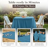 Vista 6 de Utopia Bedding Sábana Plana - 1 Paquete (Queen, Azul Denim) - Tela de Microfibra Suave Cepillada - Sábana Superior Resistente al Encogimiento