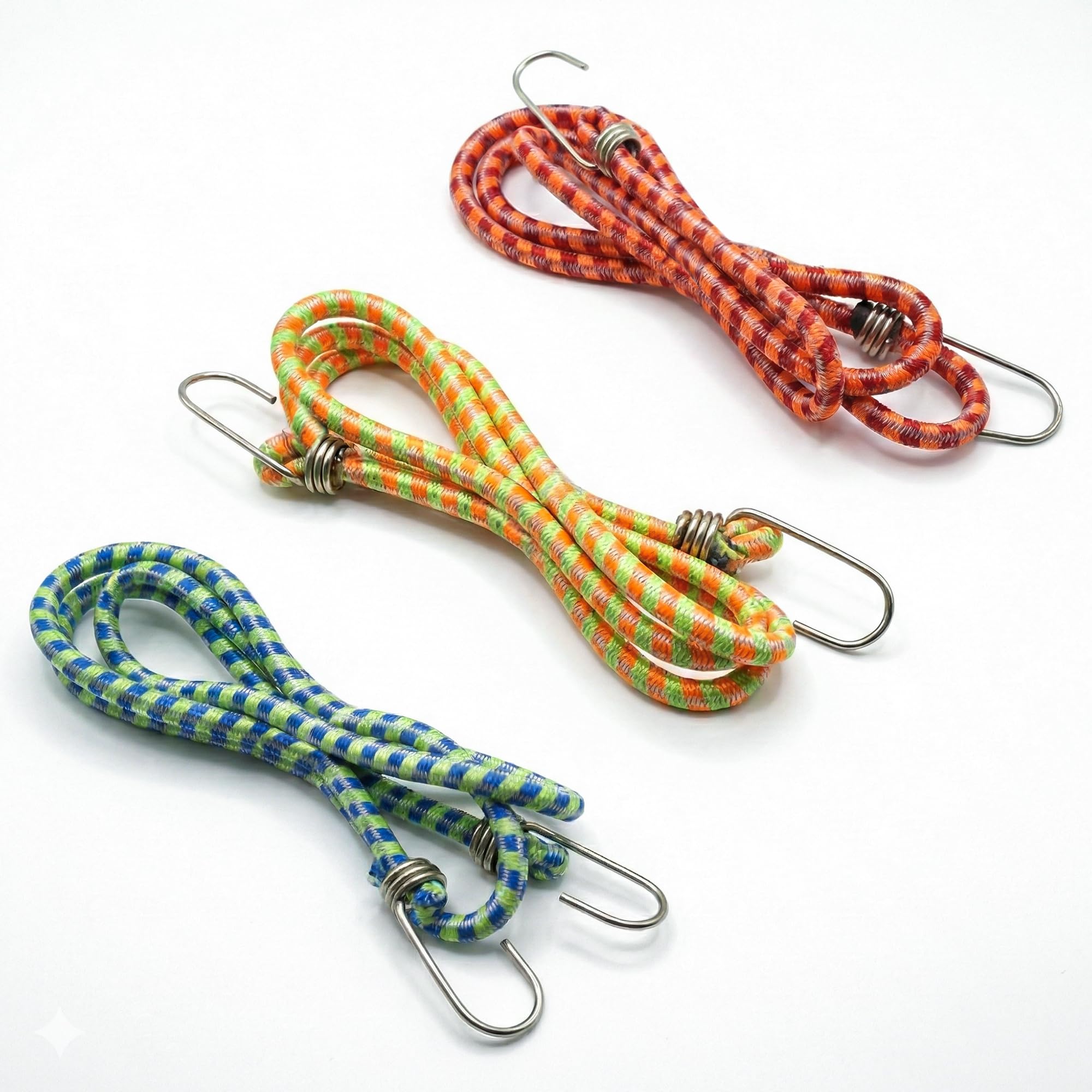 VERAT High Strength Stretchable Elastic Rope/Bungee Cord - Versatile for Hanging Clothes, Tying Behind Bikes, etc. (2m + Expandable) (Multicolour, Pack of 3)-picture-37