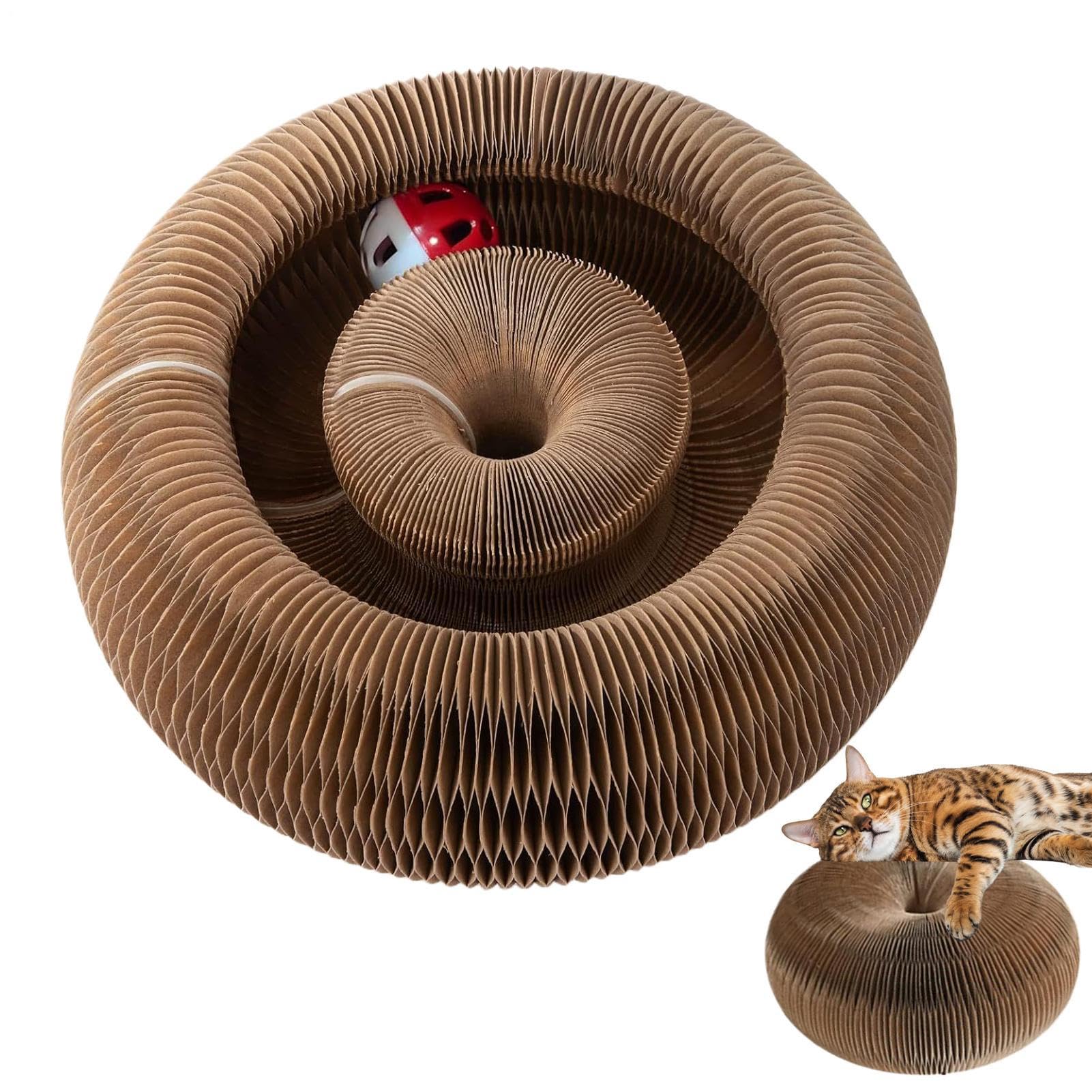 Juguete para gatito en salón y jardín con rascador para gatos de exterior