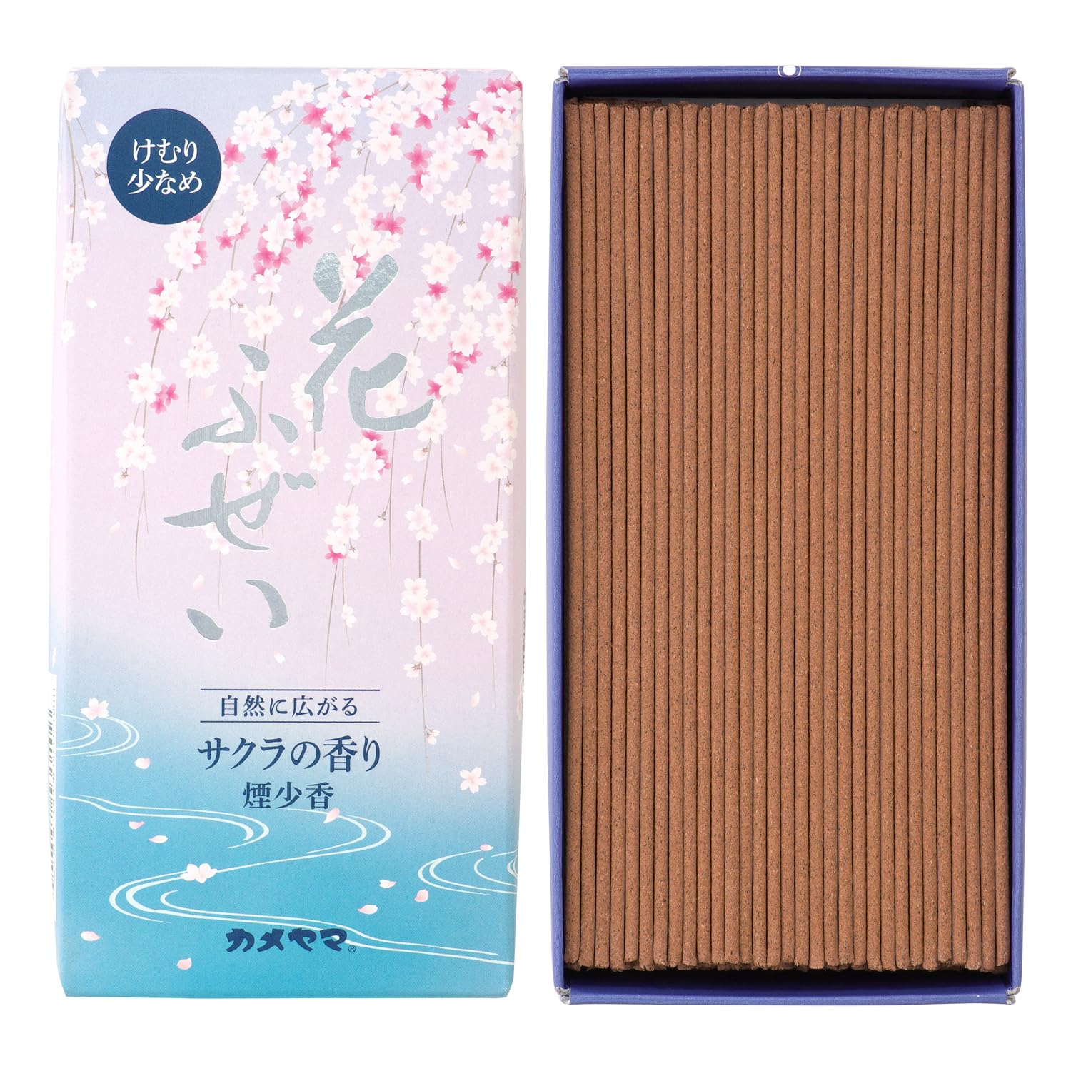 Amazon.co.jp: カメヤマ 花ふぜい 桜 煙少香 約100g 約230本 お線香 お