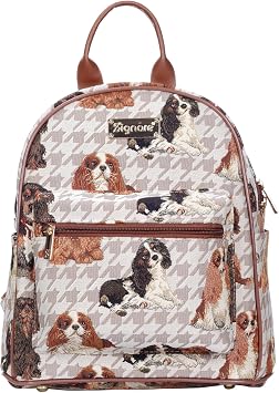 Signare Tapestry Women Backpack Rucksack Casual Daypack With Cavelier King Charles Spaniel Dog Design DAPK-KGCS