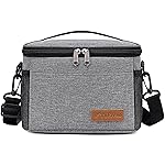 TuErcao 6 Can Mini Soft Cooler Bag for Beach Camping Travel Picnic Road Trip Leakproof Small Ice Chest, Insulated Cooler Lunch Box for Men Work, Light Grey