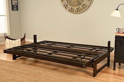 Miniatura 10 de Kodiak Furniture Aspen Futón con colchón de piel sintética en color marrón Java