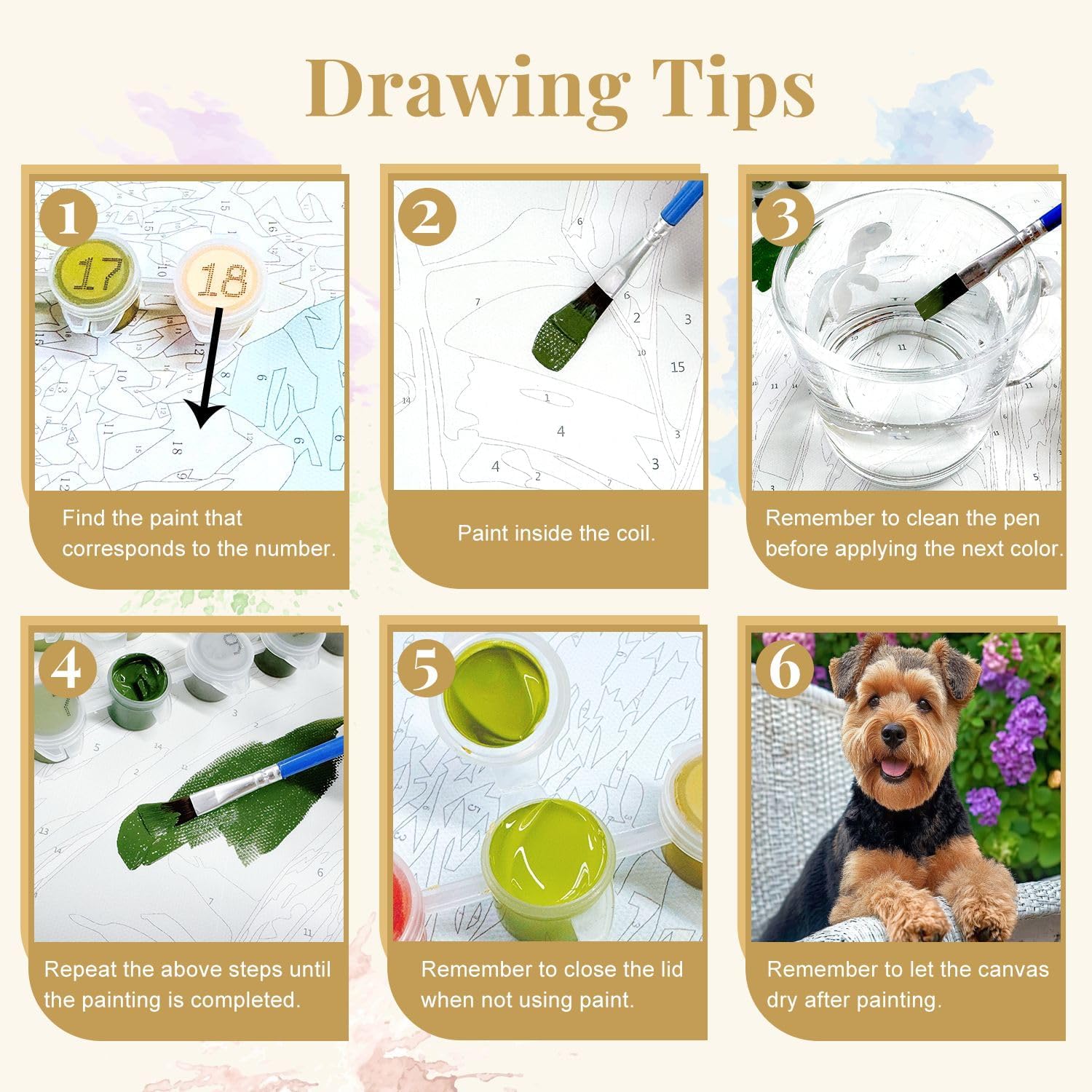 CEREJYPUZ Paint by Numbers Kit for Adults Welsh Terrier Chair 16x20 DIY Color by Numbers Acrylic Paint Framed Canvas Painting Kits for Beginner Students Teens
