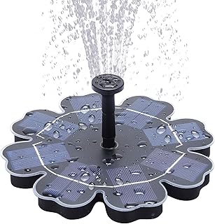 Richarm Fontane da Giardino,Fontane Solari, 2.5W Pompa Laghetto,Fontanelle da Giardino Acqua la Circolazione per dell'Acqua del Bagno Gatti Cani,4 Teste di spruzzo Incluse