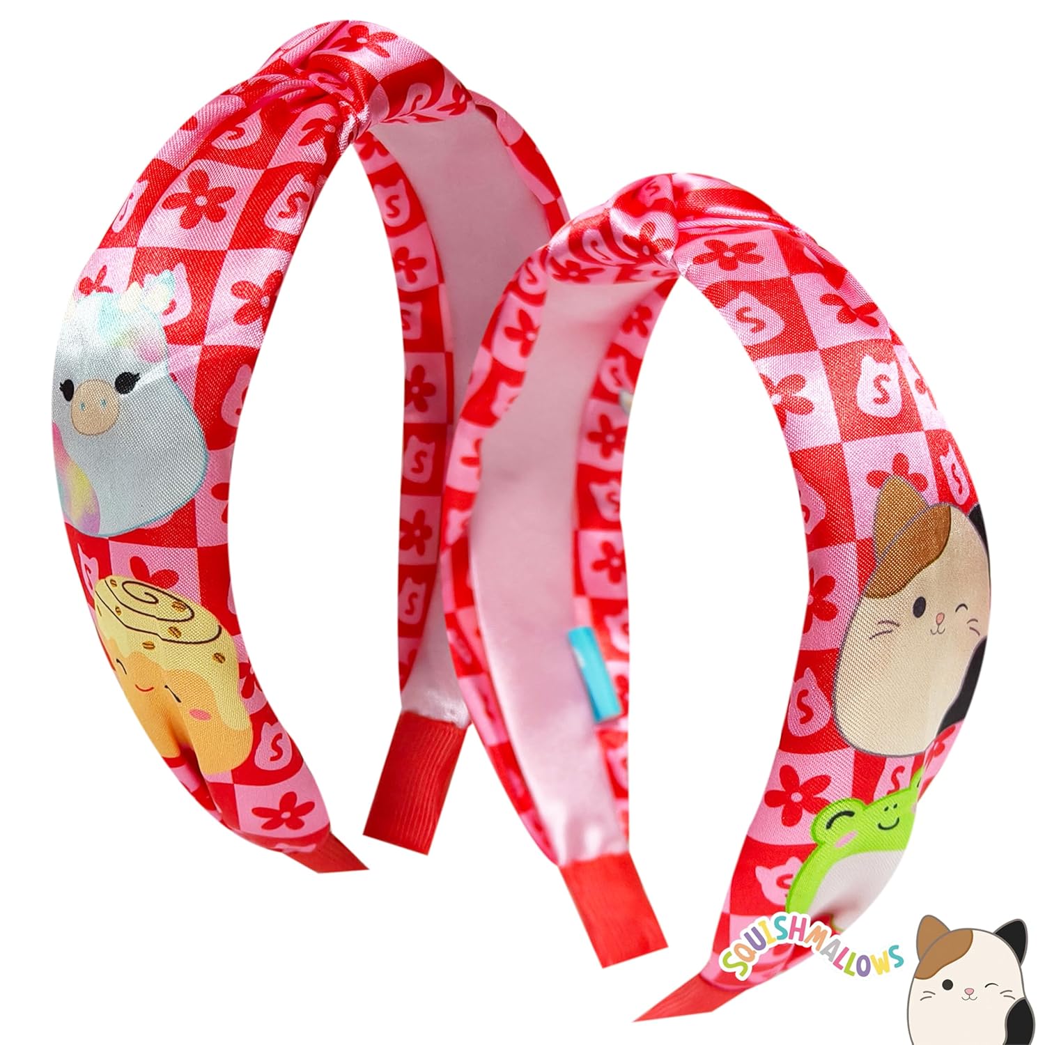 LUV HER Licensed Squishmallows Knotted Headband - Thick Headbands For Girls - One Size Fit All - Hair