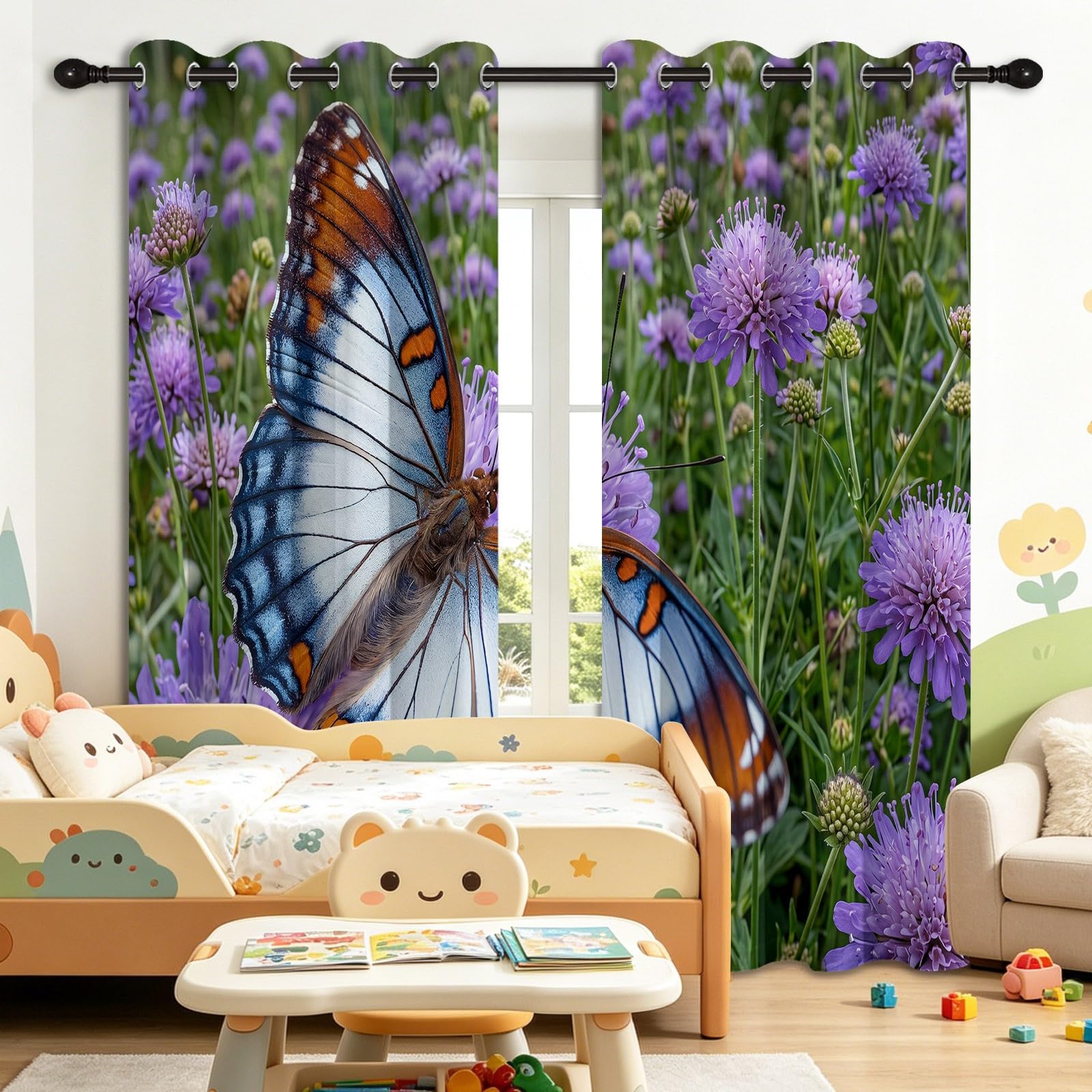 Generisch Animales Flores Protección contra el calor Cortinas opacas con