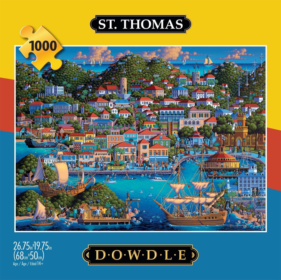 Buffalo Games - Eric Dowdle - St. Thomas - 1000 Piece Jigsaw Puzzle for Adults -Challenging Puzzle Perfect for Game Nights - Finished Size is 26.75 x 19.75