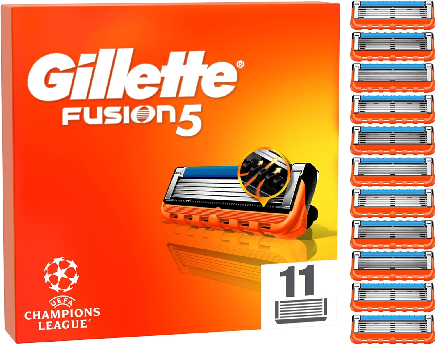 Gillette Fusion5 Razor Blades UK – 11 Pack Shave