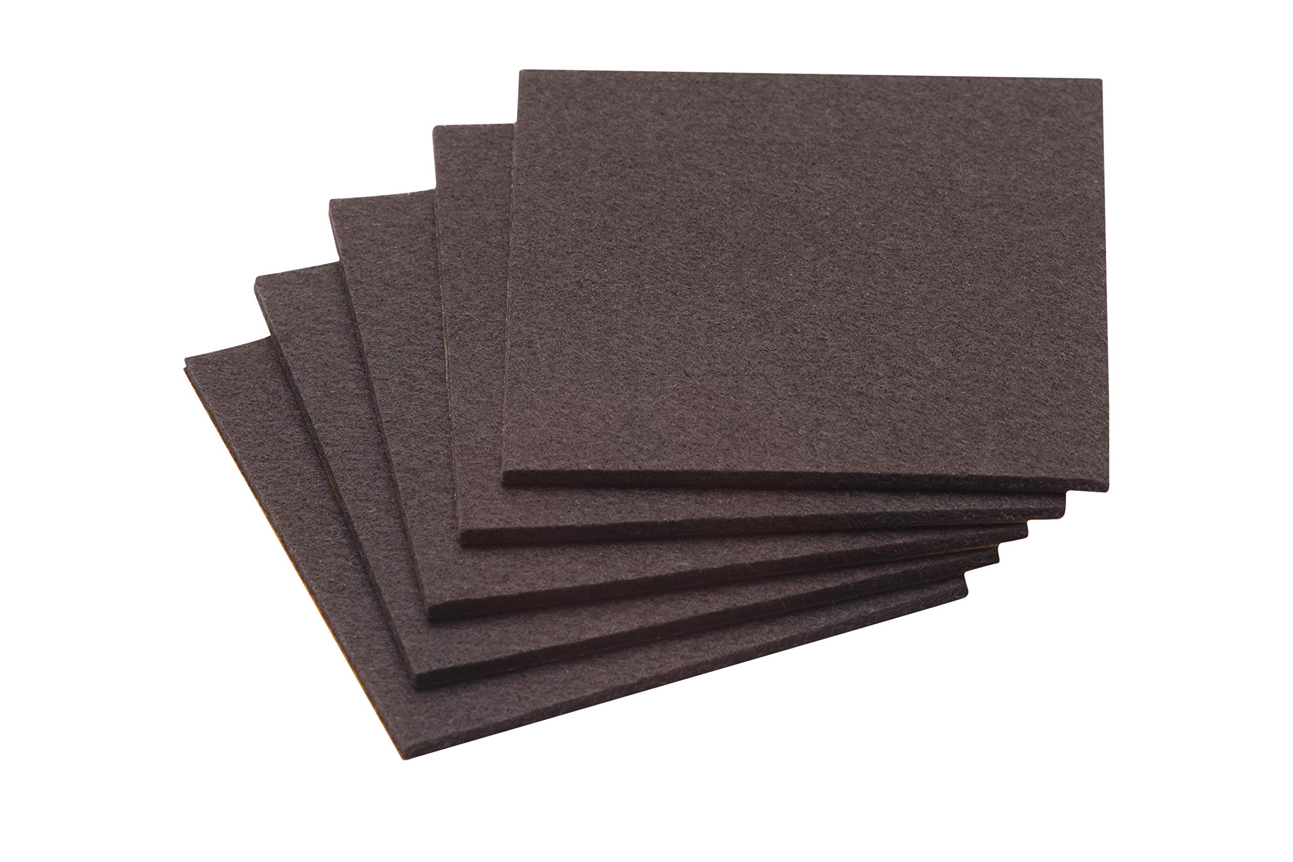 Meister Felt Glider self-adhesive, 100 x 100 mm, brown, 5 pieces, 645336 — image 1