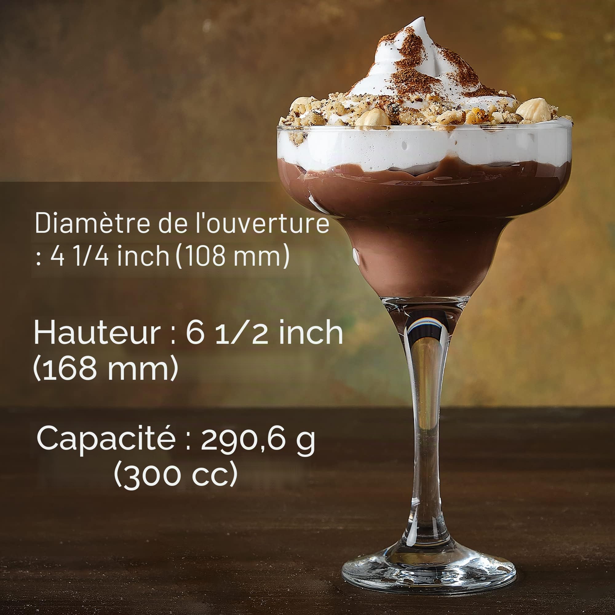 Crystalia Verre Margarita, Lot de 4, 300ml 100% SANS PLOMB Verre à Cocktail, Verres à Expresso Martini, Verres a Margarita pour Boissons Glacées
