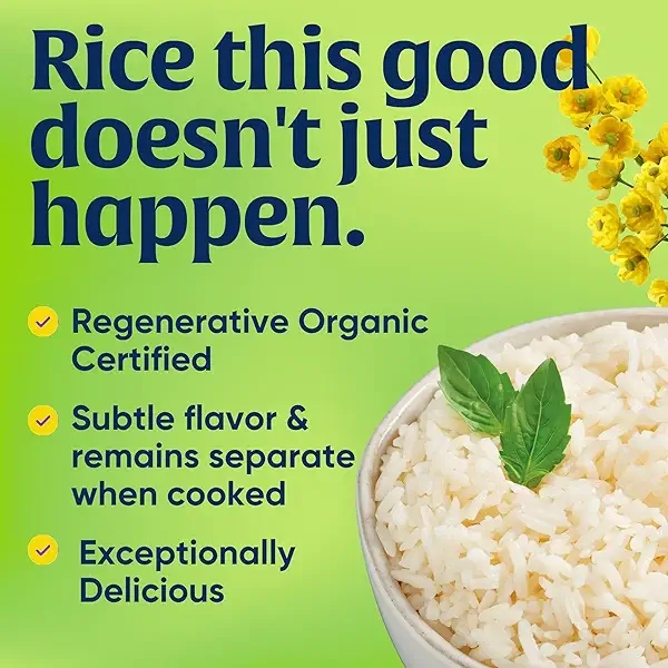 Lundberg White Rice, Regenerative Organic Certified, 6-Pack – Non-Sticky, Aromatic Long Grain Rice, Responsibly Grown in California, 32 Oz Ea 4