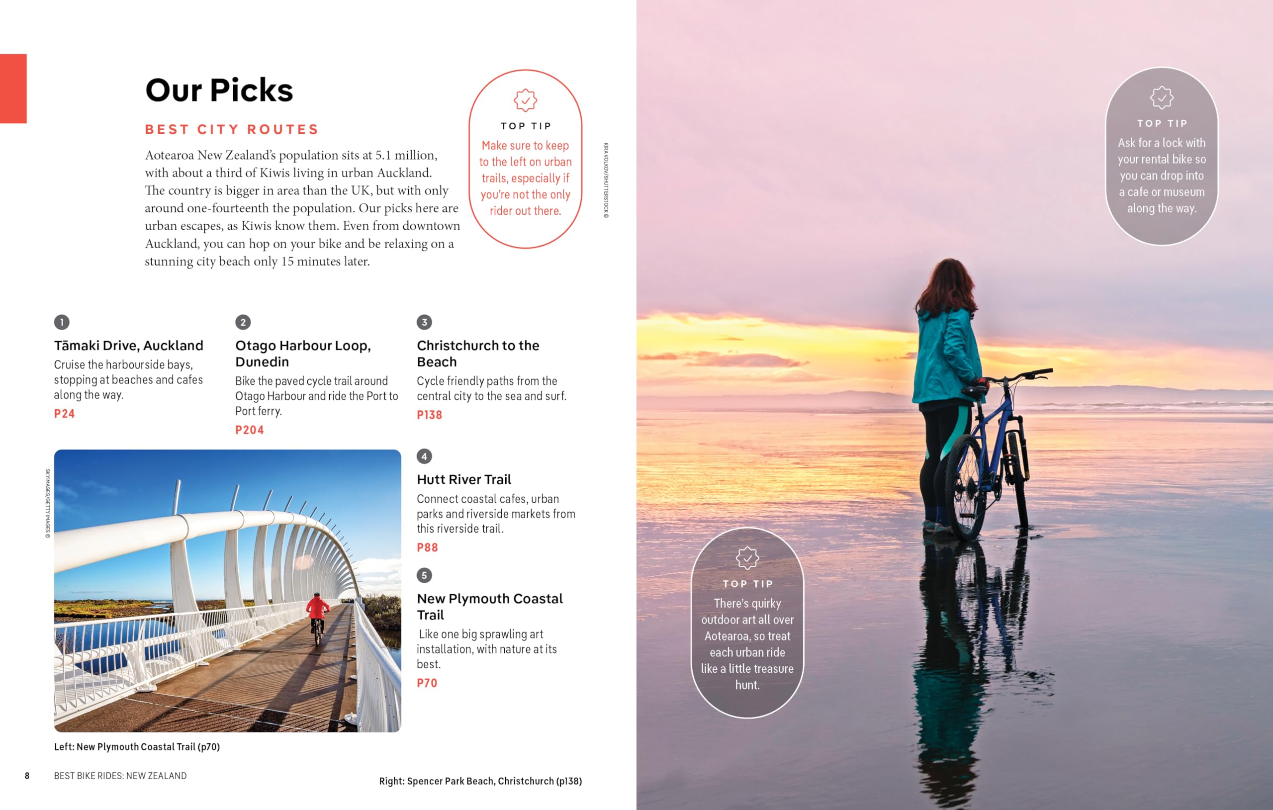 Best Bike Rides New Zealand 1ed -anglais-: 48 Day Trips on Two Wheels | Detailed Directions & Maps | Covers Marlborough, Bay of Islands and Queenstown