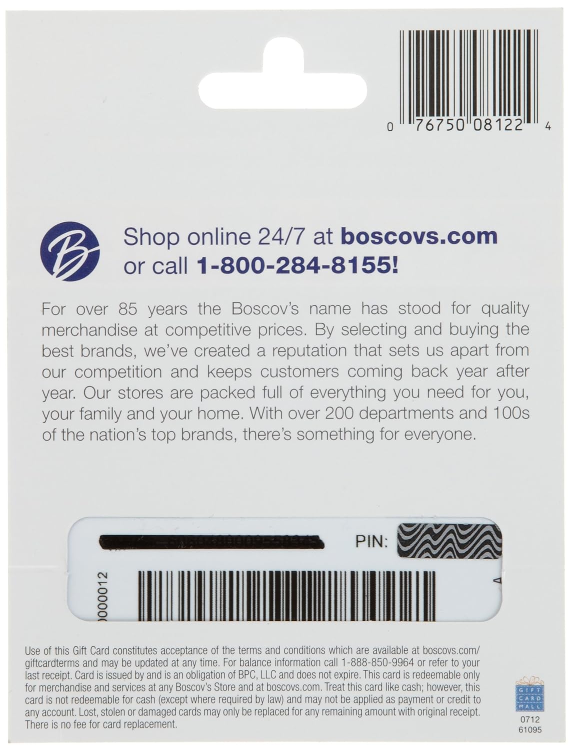 Boscovs Gift Card $25