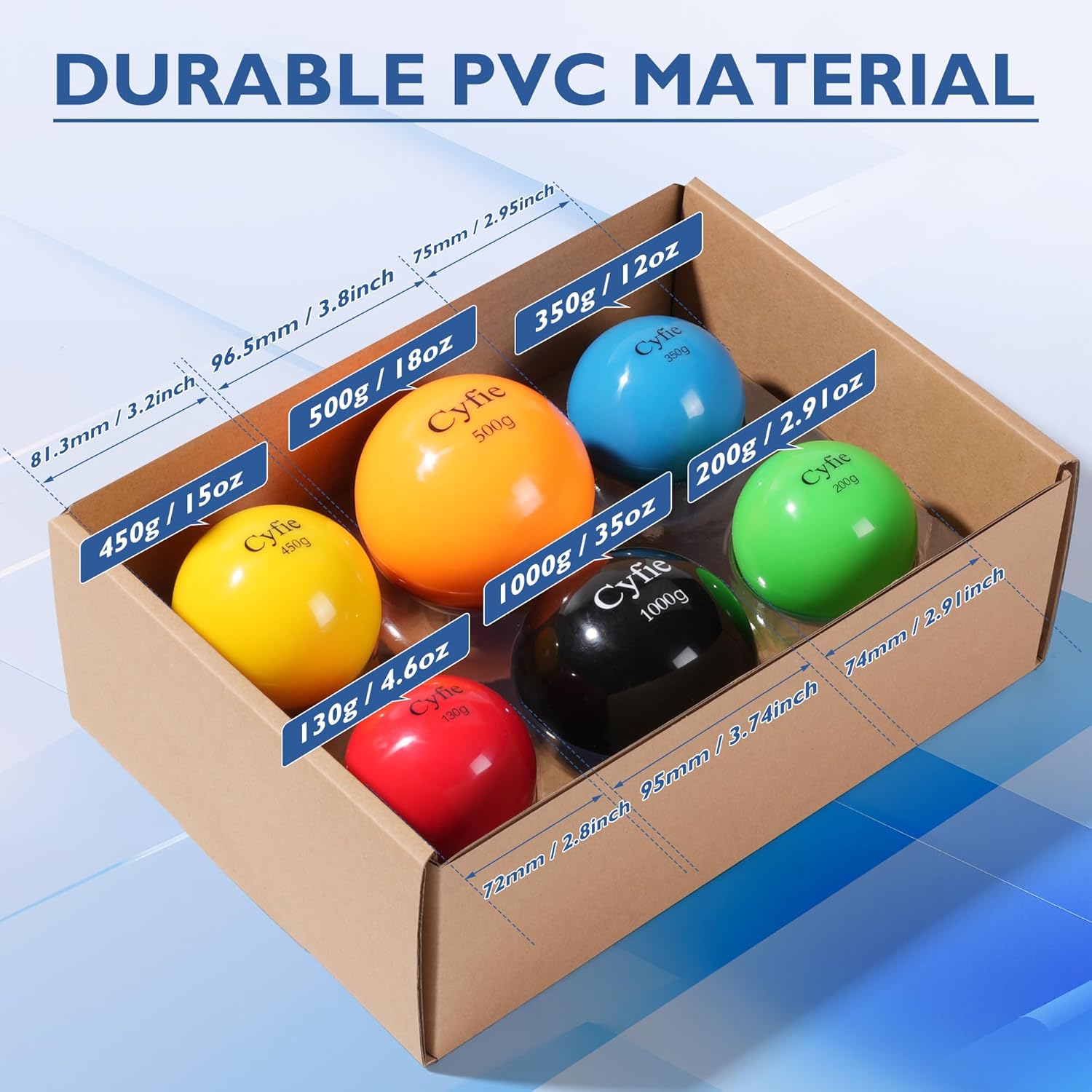 Cyfie Heavy Weighted Baseball/Softball for Hitting, Heavy Balls for Hitting, Batting Training, Pitching Practice and Throwing(6 Pack)-Yellow