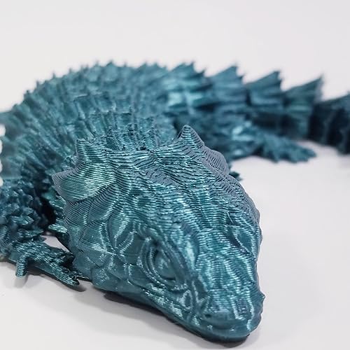 Miniatura 3 de FlexiMech Armadillo Lizard 3d printed Lizard Emerald Green 12" Flexible Reptile Articulated Toy (Emerald Green)