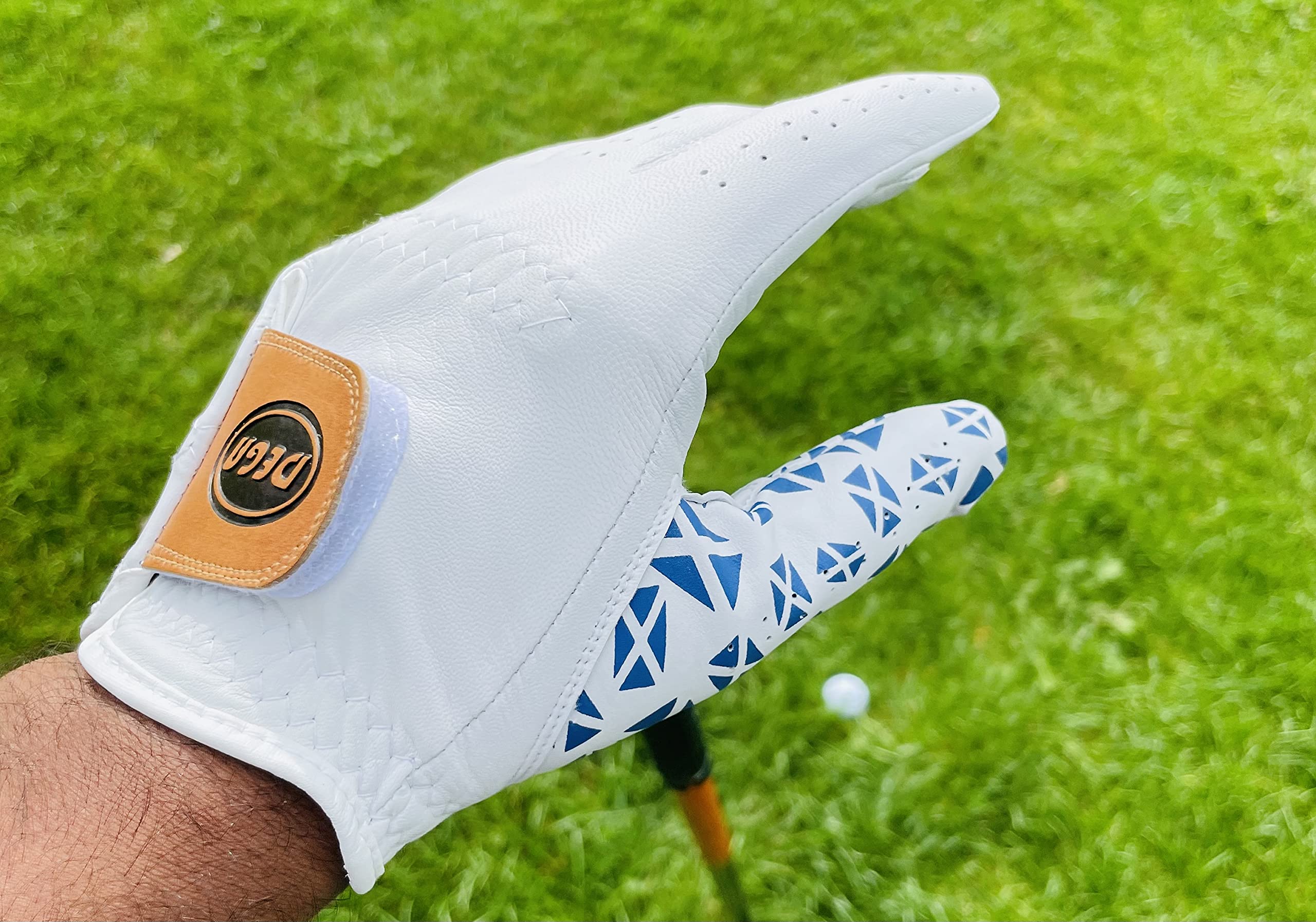 DEGA Golf Gloves 2 Pack 100% Cabretta Leather Golf Glove Men Left Hand Thumb Printed Designs (S, Scotland Flag) - Image 3