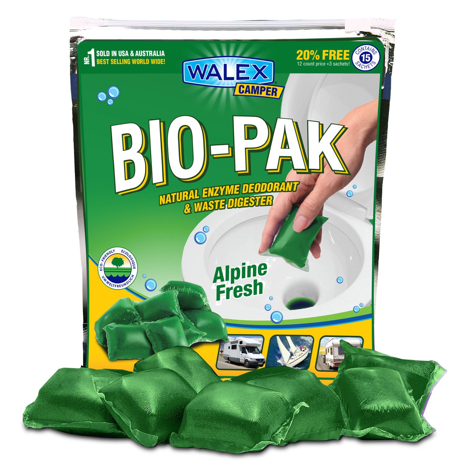 walex Camper Bio di Pak® Alpin fresche (15 Sacchi)