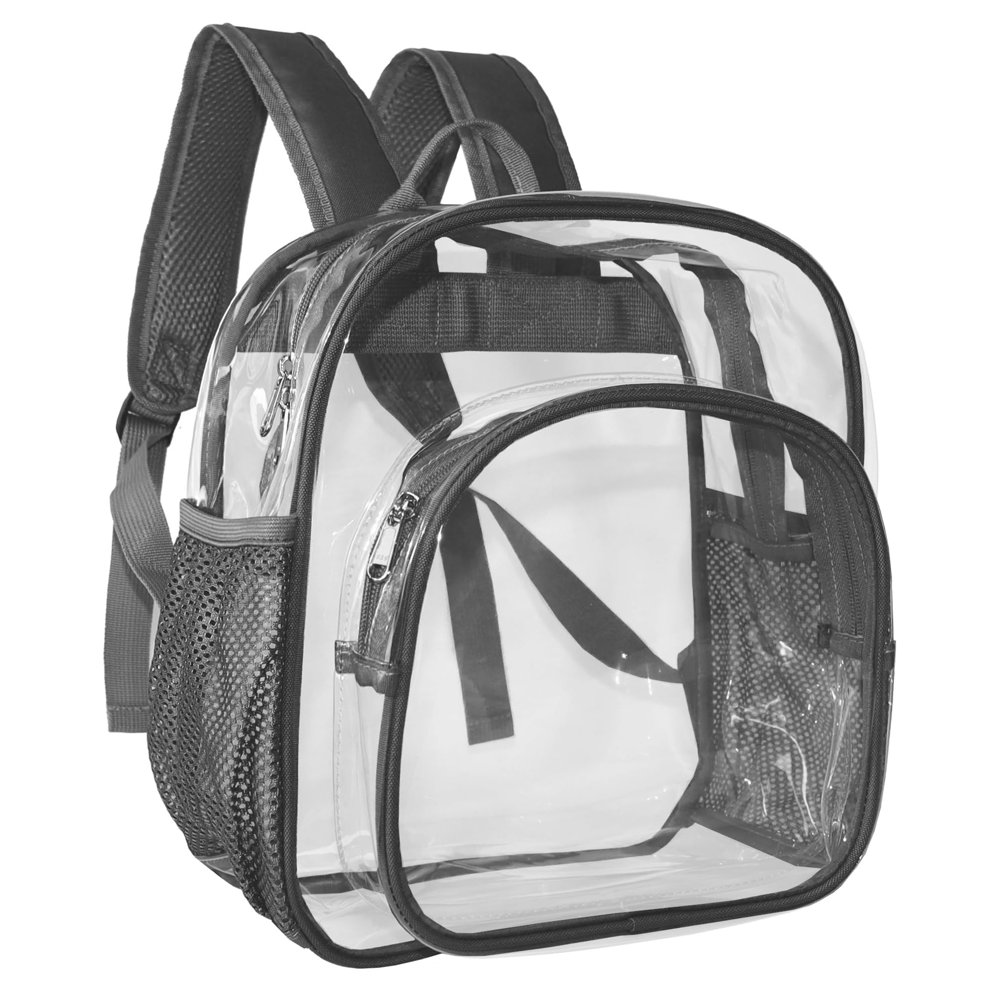 KUI WAN Clear Backpack Stadium Approved 12x12x6 Small Clear Backpack for Concert,Work,Festival,Security,Stadium