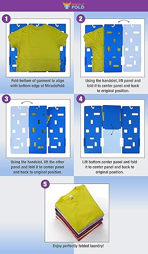 Miniatura 7 de Miracle Fold Carpeta de lavandería para ropa, camisetas, pantalones, toallas, organizador rápido, fácil y divertido, ahorra tiempo