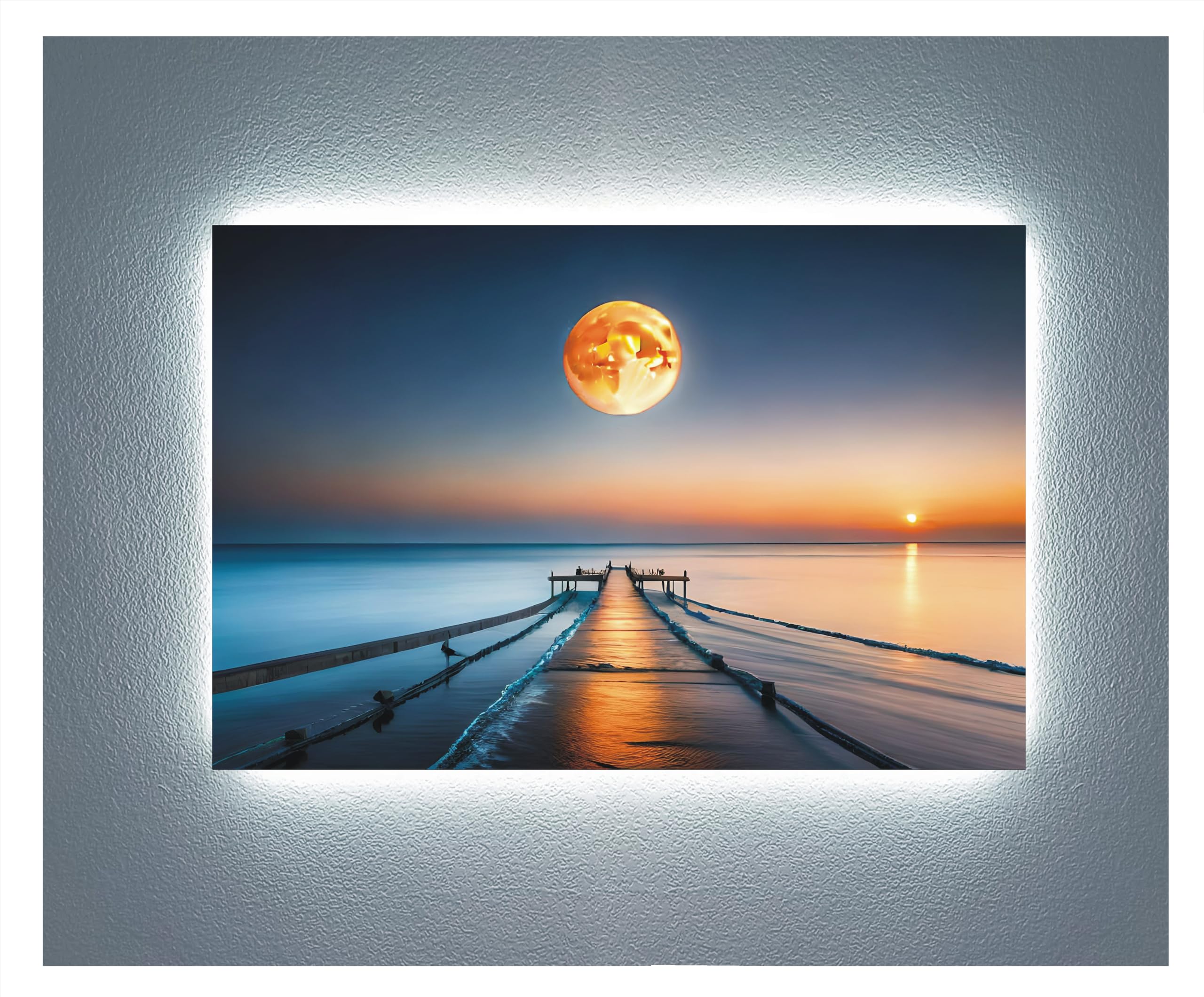Tableau en méthacrylate LED Lune pour éclairer un couloir sombre avec style