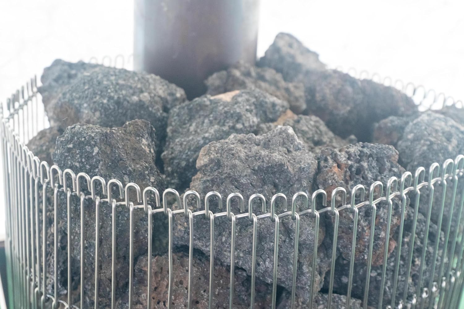 FUNKS Sauna Stone Basket Holder Cage Stoves Rocks Loyly Stainless (11.4 Inches)