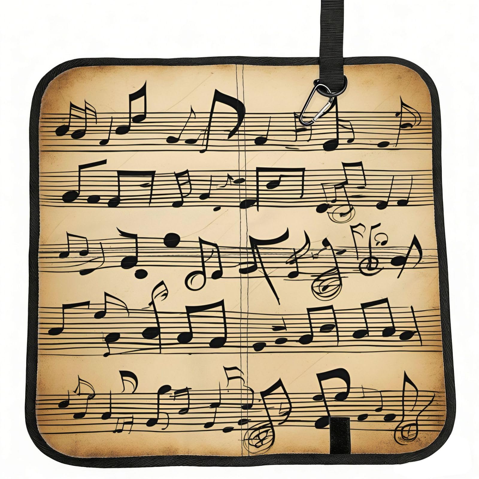 AYYQWE Musical Notes Print Foldable Seat Cushion Portable Chair Pad Office Commuting Picnic Camping Outdoor