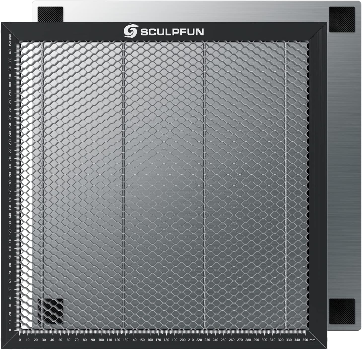 SCULPFUNHoneycomb Working Table 400x400x22mm, Honeycomb Laser Bed for CO2 or Diode Laser Engraver and Cutting Machine, Laser Engraver Accessories, Fast Heat Dissipation, Smooth Edge Cutting