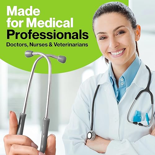 Miniatura 4 de Durabasics Reemplazo de puntas de oreja para estetoscopio Littmann - Compatible con puntas de repuesto Littman, piezas de estetoscopio, piezas de